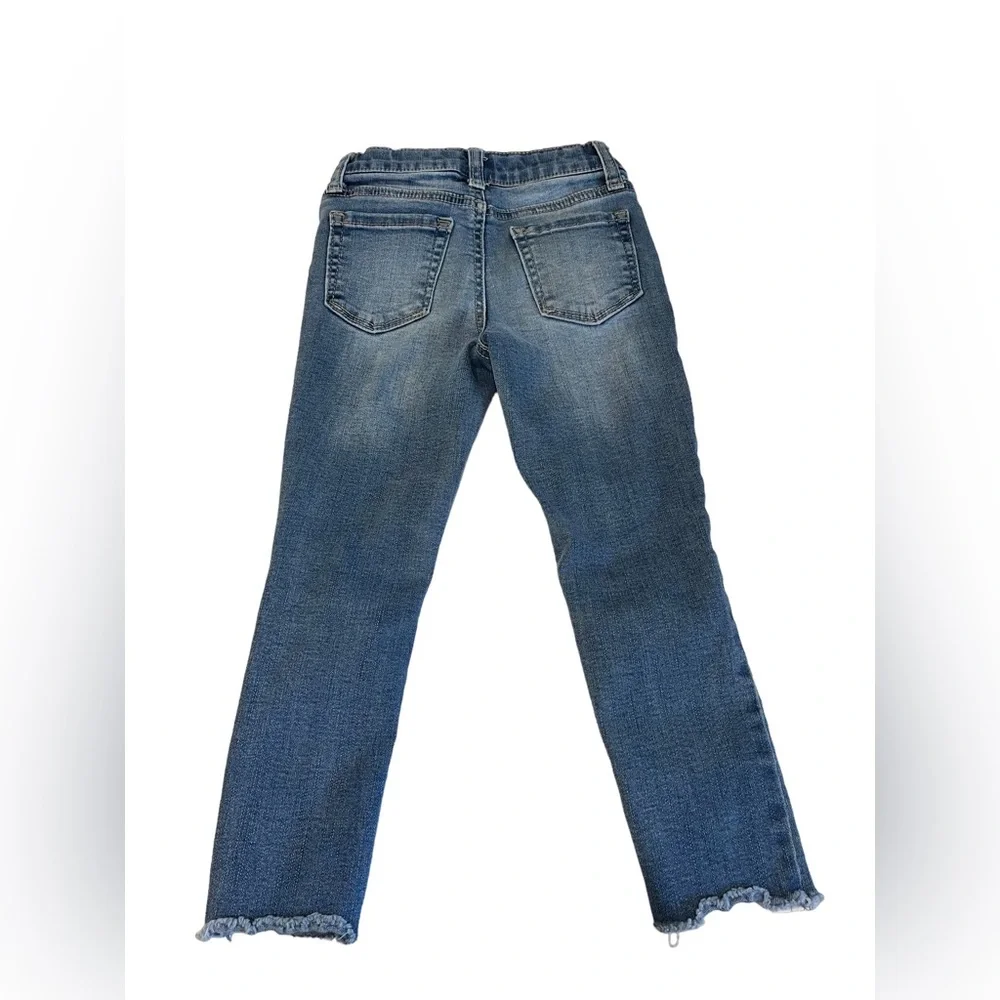 Hippie Girl Skinny Midrise Raw Hem Jeans Distressed Size 5 EUC